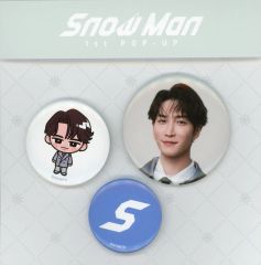 【中古】バッジ・ピンズ 渡辺翔太 缶バッジセット(3個セット) SEOUL ver. 「Snow Man 1st POP-UP」