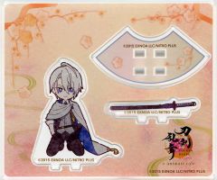 【中古】アクリルスタンド・アクリルパネル 山姥切長義 跪坐ミニアクリルスタンド 「刀剣乱舞-ONLINE- 十周年 第二弾×animatecafe」