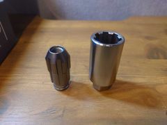 福嶋123B357 デュラックス(Durax) 軽量 アルミホイールナット レーシングナット M12 P1.25 貫通ナット ロングタイプ ロックナット付き 20個セット [チタン]