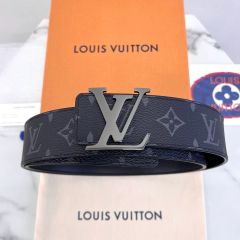 新品 ルイヴィトン LV 40mm リバーシブル ベルト モノグラム エクリプス M9043