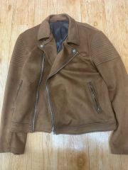 ZARA スウェード ライダースジャケット XL