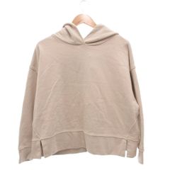 ビームスハート BEAMS HEART 美品 プルオーバー パーカー フーディ 無地 アイボリー サイドスリット オーバーサイズ ドロップショルダー /NI ■ECF008
