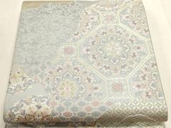 平和屋本店▼六通柄袋帯　正倉院花文　24金箔綴　正絹　逸品　DABL7580sf