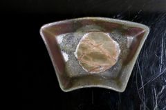 GMJO141L◯備前焼 陶吉作 変形小鉢 扇形小鉢 向付 四方小鉢 浅鉢 珍味入れ 刺身皿 銘々鉢 和食器 陶器 在銘 和モダン