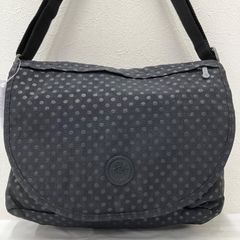 9950　Kipling　キプリング　ショルダーバッグ　ブラック　黒　レディース　軽量　ドット　水玉