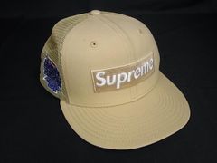 ■新品同様■ Supreme シュプリーム ニューエラコラボ ポリエステル100％ キャップ 帽子 表記サイズ 7 3/8 メンズ ベージュ系 FX1822