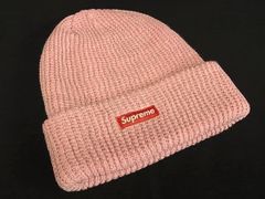 ■新品同様■ Supreme シュプリーム リフレクティブ ルーズ ゲージ ビーニー アクリル100％ ニットキャップ 帽子 ピンク系 BN3720