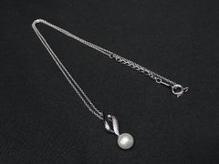 ■新品同様■ TASAKI タサキ 本真珠 アコヤ真珠 パール 約7mm SV925 ネックレス ペンダント アクセサリー シルバー系 BT6650