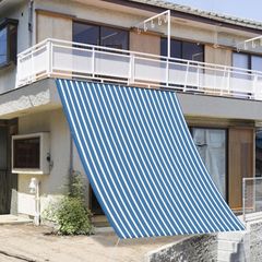 ☆新品☆SUNNY GUARD日除け シェード 2x2.7m ブルー・ホワイト 雨よけシェード オーニング 撥水サンシェード 日除け シェード屋外 サンシェードベランダ UVカット 庭用・廊下・バルコニー用 ウッドデッキの雨よけ e90bc795