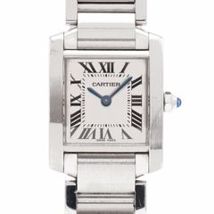 【6wkb0074】カルティエ タンクフランセーズ SM W51008Q3 アイボリー文字盤【中古】腕時計 レディース