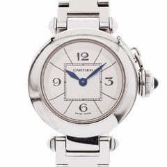 【6wkb0126】カルティエ ミスパシャ W3140007 シルバー文字盤【中古】腕時計 レディース