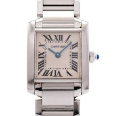 【6wkb0127】カルティエ タンクフランセーズ SM W51008Q3 アイボリー文字盤【中古】腕時計 レディース