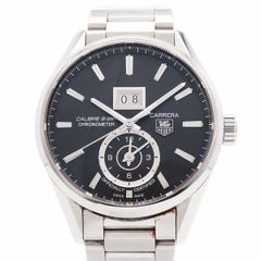 【6wkb0128】タグホイヤー カレラ グランドデイト GMT キャリバー8 WAR5010 黒文字盤【中古】腕時計 メンズ