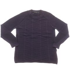 중고 ジースターロウ G-STAR RAW コットン クルーネック プルオーバーニット ネイビー サイズXS メンズ