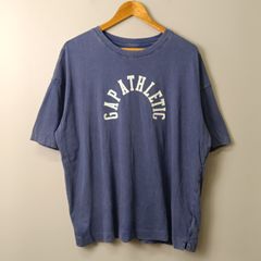 ギャップ Gap オーガニックコットン ヴィンテージソフト アスレチック GAPロゴ チュニック Tシャツ 【L】ブルー系／青系