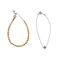 4℃ ブレスレット 2点セット パール調 ストーン SILVER刻印 シルバー アクセサリー