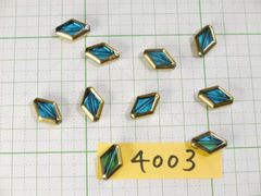4003★国内在庫・即日出荷★【アクアマリン風】《ダイヤモンドクリスタルビーズ１０個売り》15mmx10mmx5mm