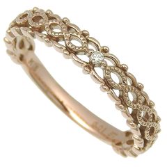 Samantha Tiara サマンサティアラ デザイン 1P ダイヤ リング K18PG 750 ピンクゴールド ダイヤモンド 0.01ct 1.7g 9号 指輪 レディース アクセサリー ★