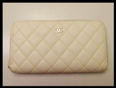 ■シャネル 31番台 マトラッセ キャビアスキン ラウンドファスナー長財布 CHANEL■1001pl718625
