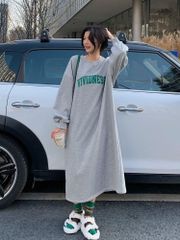 ワンピース 裏起毛 ロングワンピース 長袖 レディース 秋 冬 ロング丈 マキシワンピース きれいめ カジュアル 体型カバー 着痩せ マタニティ ゆったり 肌触り 柔らかい 楽ちん
