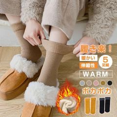 靴下 5足組 あったか靴下 吸湿 発熱 抗菌 防臭 裏パイル レディース ソックス 靴下 22.5cm-25.0cm くつした 保温 ルームソックス 冬 防寒 足元 あったかグッズ