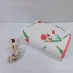 NAKAGISHI 洗える電気綿かけしき兼用毛布  チューリップ柄 NA-03KM 130×93 綿100％ 06年製 ナカギシ 椙山紡織 電気毛布 電気敷毛布 敷き毛布 暖房器具 丸洗いOK ダニ退治