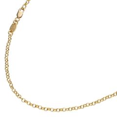クロムハーツ  22K NECKCHAIN R18/ロールチェーン18inch ゴールドネックレス メンズ 18inch