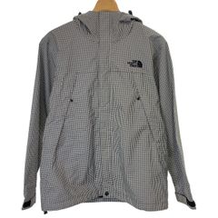 【中古】　THE NORTH FACE　ナイロンジャンパー　マウンテンパーカー　フード　フルジップ　チェック　ワンポイント　刺しゅう　アウトドア　古着　/1151