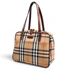 BURBERRY/バーバリー ミニボストンバッグ キャンバス ノバチェック柄