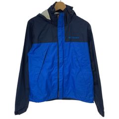 【中古】　Columbia　ナイロンジャンパー　マウンテンパーカー　ハイネック　フルジップ　フード収納可能　バイカラー　ワンポイント　アウトドア　古着　/1151