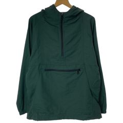 【中古】　L.L.Bean　ナイロンジャンパー　アノラックパーカー　プルオーバー　ハーフジップ　フード　無地　アウトドア　古着　/1151