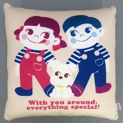 【中古】クッション・本体 集合 スクエアクッション 「Afternoon Tea LIVING×ペコちゃん」