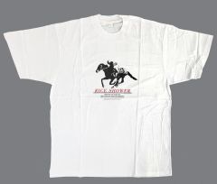【中古】Tシャツ ライスシャワー 名馬Tシャツ ホワイト Lサイズ まねき馬倶楽部
