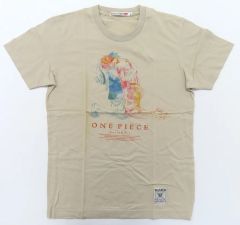 【中古】Tシャツ ルフィ＆エース グラフィックTシャツ(半袖) ナチュラル Sサイズ  「ワンピース×ユニクロ」