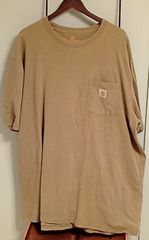 Carhartt カーハート ポケットTシャツ 半袖 カーキ ブラウン 3XL ビッグサイズ ワーク