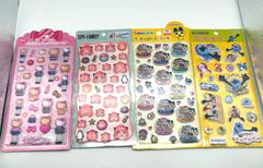 サンリオ　ぷくりんキャンディシール　ハローキティ、SPY×FAMILY チェリジェムステッカー、たまごっちバースデーシール、パペットスンスン　ぷくぷくシール