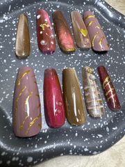 ハンドメイド　ネイルチップ　スイーツ　秋ネイル　推しネイル