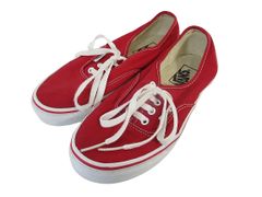 バンズ VANS AUTHENTIC オーセンティック TB4R スニーカー ローカット 無地 レッド US7.5サイズ 24.0cm QQQ レディース