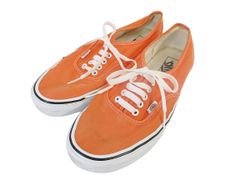 バンズ VANS スニーカー シューズ ローカット ワンポイント ロゴ 無地 オレンジ 27.5cm QQQ