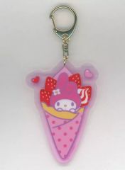 【中古】キーホルダー マイメロ(クレープ) アクリルキーホルダー 「サンリオキャラクターズ」 サンリオカフェワゴン限定
