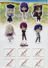 【中古】アクリルスタンド・アクリルパネル カレン＆桜＆凛＆イリヤ＆バゼット＆慎二 冬木市MAPキャラアイコン・アクリルスタンド マスター+αセット 「Fate/hollow ataraxia」 C106グッズ