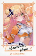 【中古】キャラカード 桃鈴ねね 「バーチャルYouTuber ホロライブ hololive 7th fes. Ridin’ on Dreams ランダムチェキ風カード STAGE2」