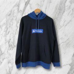 【美品】GU ジーユー PlayStation ダブルフェイスパーカ ダブルフェイスプルパーカ パーカー 長袖 ブラック Lサイズ