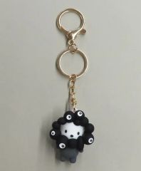【中古】キーホルダー ポチャッコ(ブラック) ミャクミャクなりきり 立体マスコットキーホルダー 「EXPO 2025 大阪・関西万博 ミャクミャク×サンリオキャラクターズ」
