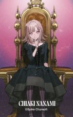【中古】キャラカード 七海千秋(全身) 「ダンガンロンパシリーズ×およ アニメイトフェア およさんイラスト 玉座ver. トレーディングイラストカード」