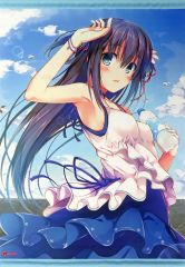 【中古】タペストリー 夏の青(希望つばめイラスト) B2タペストリー