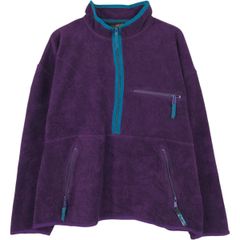 古着 80~90年代 エディーバウアー Eddie Bauer 黒タグ ハーフジップ フリースプルオーバー USA製 メンズL相当 ヴィンテージ/eaa656174