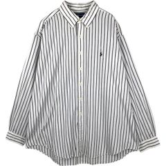 古着 ラルフローレン Ralph Lauren BLAKE 長袖 ボタンダウンストライプシャツ メンズXL相当/eaa678017