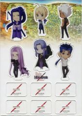 【中古】アクリルスタンド・アクリルパネル アサシン＆セイバー＆アーチャー＆ライダー＆キャスター＆ランサー 冬木市MAPキャラアイコン・アクリルスタンド サーヴァントセット 「Fate/hollow ataraxia」 C106グッズ