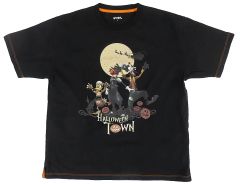 【中古】Tシャツ ハロウィンタウン ビッグシルエットTシャツ ブラック Sサイズ 「キングダムハーツ×グラニフ(graniph)」